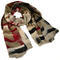 Classic women's scarf - brown and black - 1/2