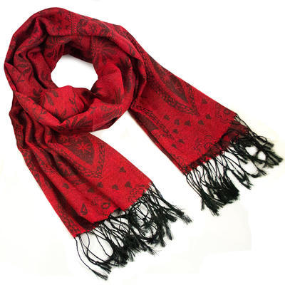 Classic women's scarf - red