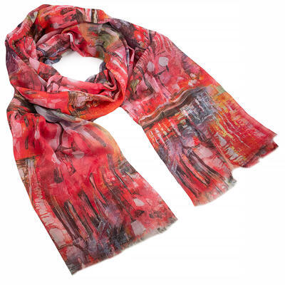 Classic women's scarf - red - 1