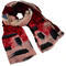 Classic women's scarf - dark red and pink - 1/2