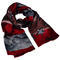 Classic women's scarf - dark red and brown - 1/2