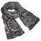 Classic women's scarf - blue and brown - 1/2