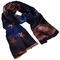 Classic women's scarf - violet and blue - 1/2