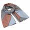 Classic women's scarf - brown and orange - 1/2
