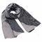 Classic women's scarf - black and grey - 1/2