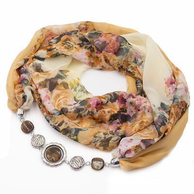 Jewelry scarf Extravagant - brown - 1