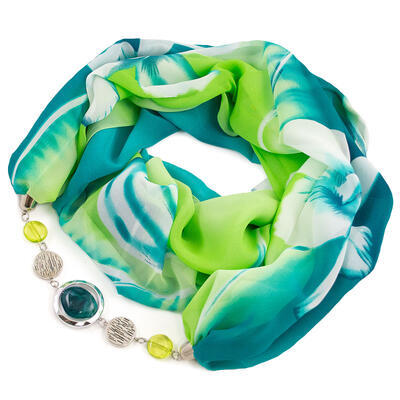 Jewelry scarf Extravagant - green - 1