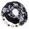 Jewelry scarf Extravagant - black and white - 1/2