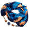 Scarf Extravagant - blue and brown - 1/2