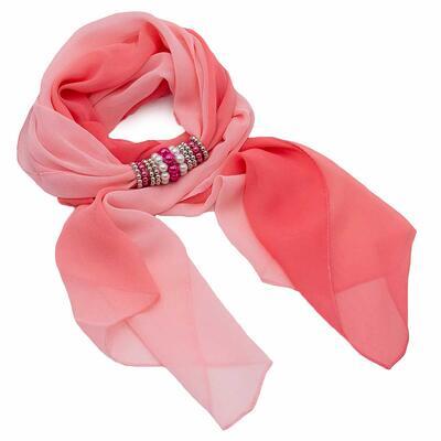 Jewelry scarf Zuzana - pink ombre