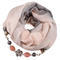 Cotton jewelry scarf - pink - 1/2