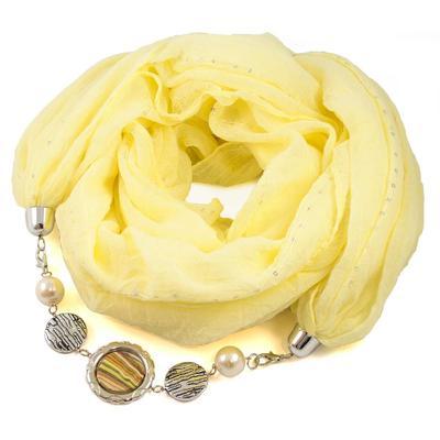 Cotton jewelry scarf Bijoux Me - yellow