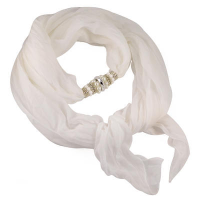 Jewelry scarf Bijoux Me - solid white