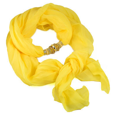 Jewelry scarf Bijoux Me - solid yellow