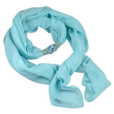 Jewelry scarf Bijoux Me - solid turquoise