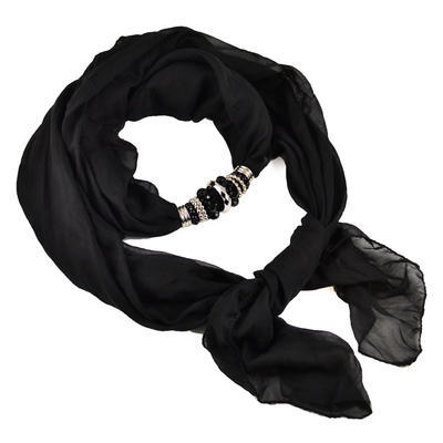 Jewelry scarf Bijoux Me - solid black