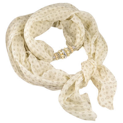 Jewelry scarf Bijoux Me - solid beige