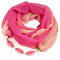 Jewelry scarf Extravagant - pink and beige - 1/2