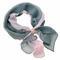Jewelry scarf Melody - grey and pink - 1/2