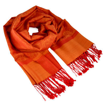 Classic cashmere scarf - orange