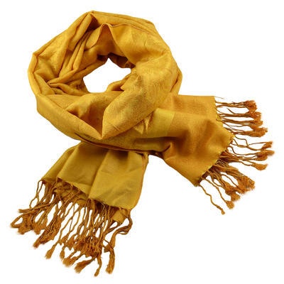 Classic cashmere scarf - yellow