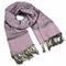 Classic cashmere scarf - pink and grey - 1/2