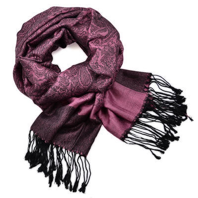 Classic cashmere scarf - old rose - 1
