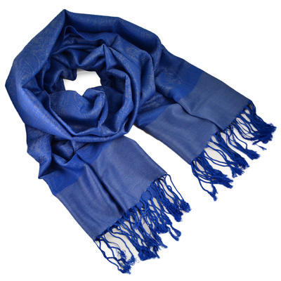 Classic cashmere scarf - blue