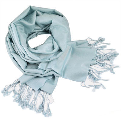 Classic cashmere scarf - light blue
