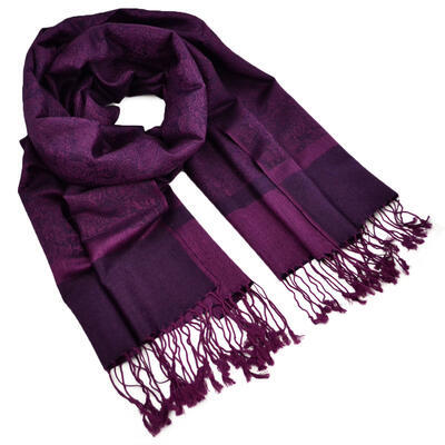 Classic cashmere scarf - bright violet