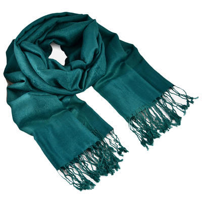 Classic cashmere scarf - dark green