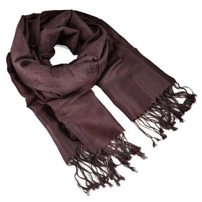 Classic cashmere scarf - dark brown