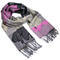 Classic warm scarf - pink and black - 1/2