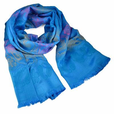 Classic cashmere scarf 69cz002-32 - turquoise