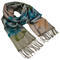 Classic warm scarf - brown and green - 1/2