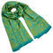 Classic warm scarf - brown and green - 1/2