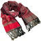 Classic warm scarf - grey and red - 1/2