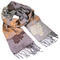 Classic warm scarf - grey and brown - 1/2