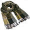 Classic warm scarf - grey and green - 1/2