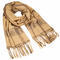 Classic winter scarf - beige - 1/2