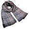 Classic cashmere scarf - grey and brown - 1/2