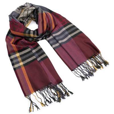 Classic warm scarf - dark red - 1