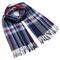 Classic warm scarf - blue and red - 1/2