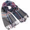 Classic warm scarf - blue and pink - 1/2