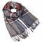 Classic warm scarf - blue and grey - 1/2