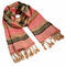 Classic cashmere scarf - brown and pink - 1/2