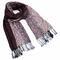 Classic warm scarf - brown and white - 1/2