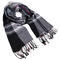 Classic warm scarf - black and white - 1/2