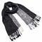 Classic warm scarf - black and grey - 1/2
