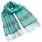 Classic winter scarf - menthol green and grey - 1/2